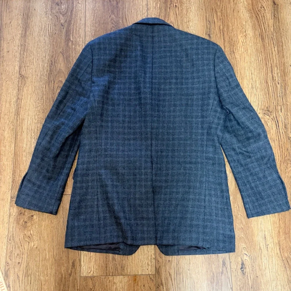 Ralph Ralph Lauren Mens 38R Gray Plaid 100% Wool‎ 3-Button Blazer Sport Coat